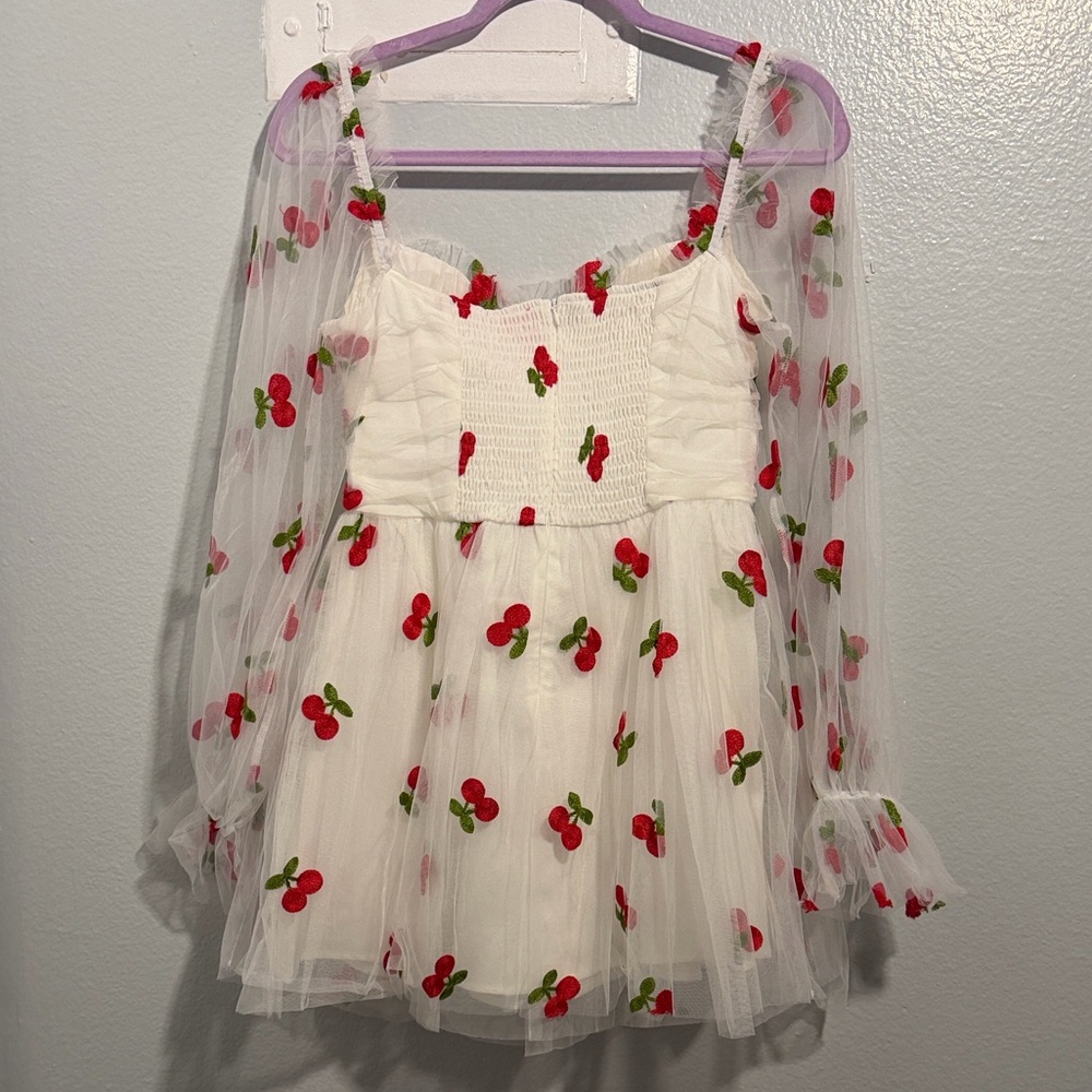 Dolls Kill*Sugar Thrillz Heavenly Affair Babydoll Dress- Cherry